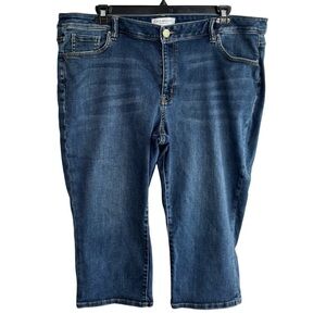 Lane Bryant Capri Cropped Super Stretch Denim Jeans Plus Size 22 "Skinny Pedal"